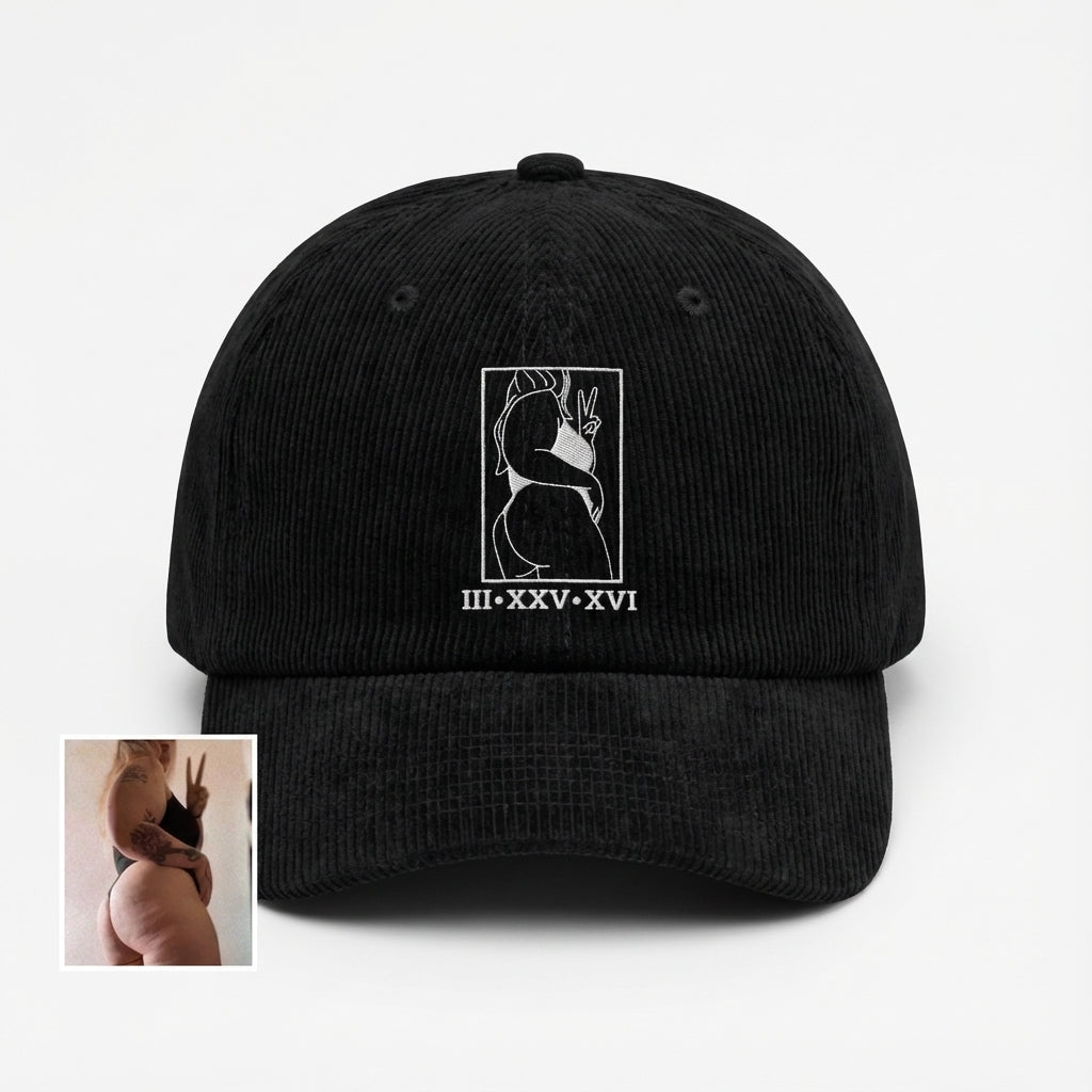 Custom Embroidered Spicy Hat – Personalized Photo Hat, Anniversaries Gift for Him