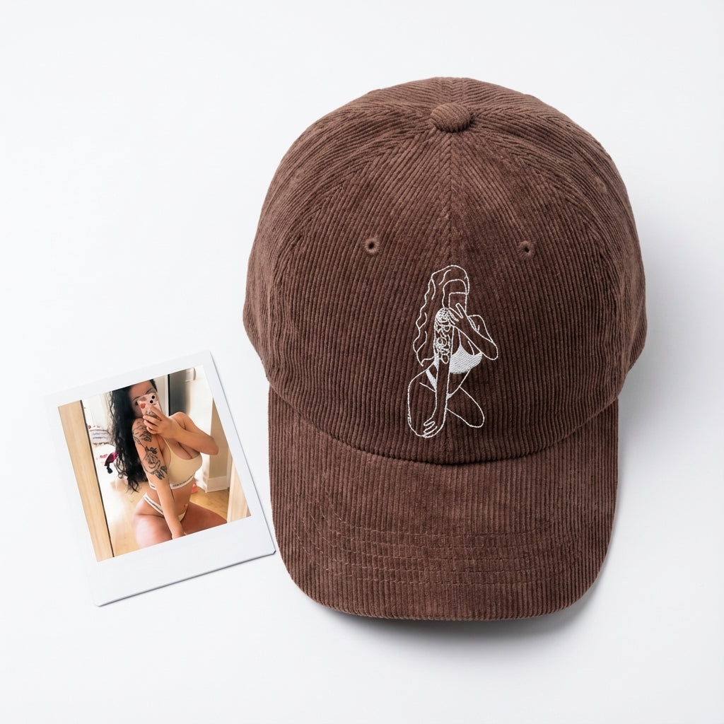 Custom Embroidered Spicy Hat – Personalized Photo Hat, Anniversaries Gift for Him