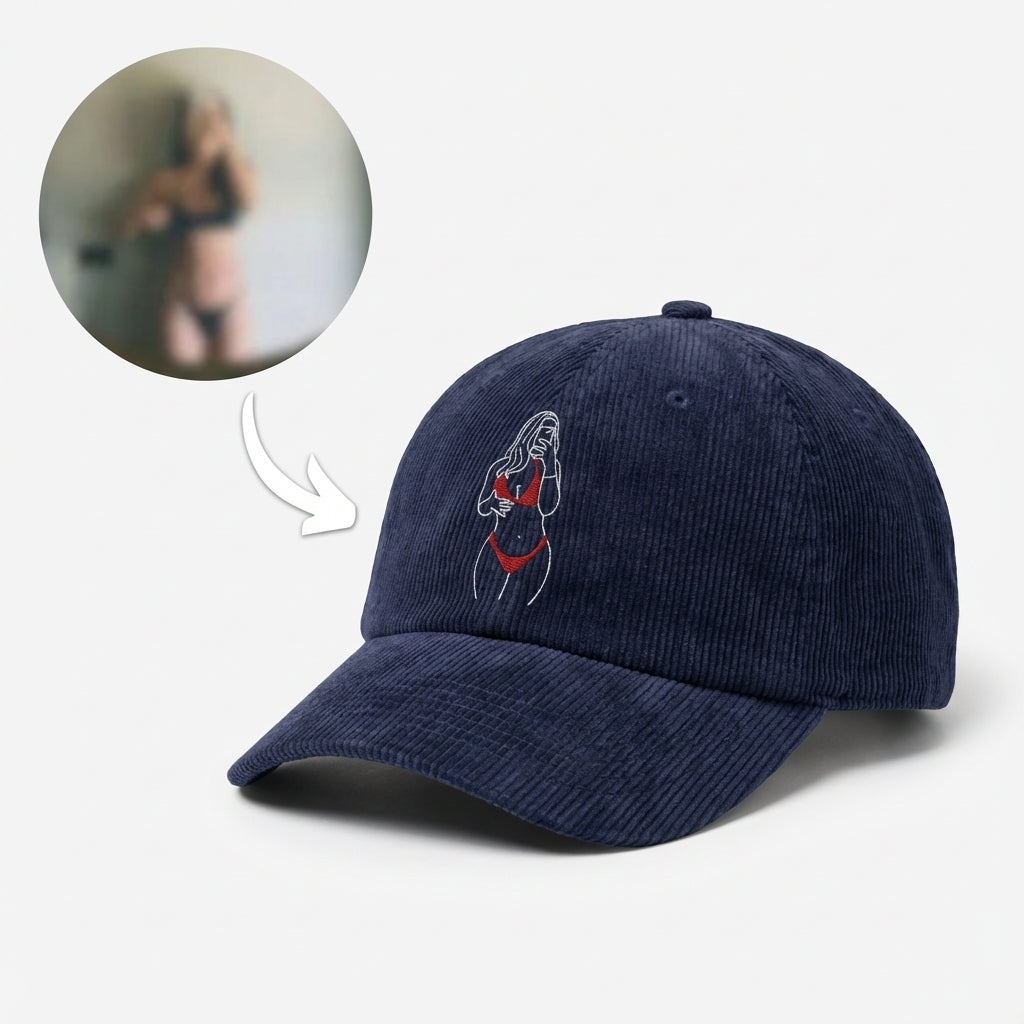Custom Embroidered Spicy Hat – Personalized Photo Hat, Anniversaries Gift for Him