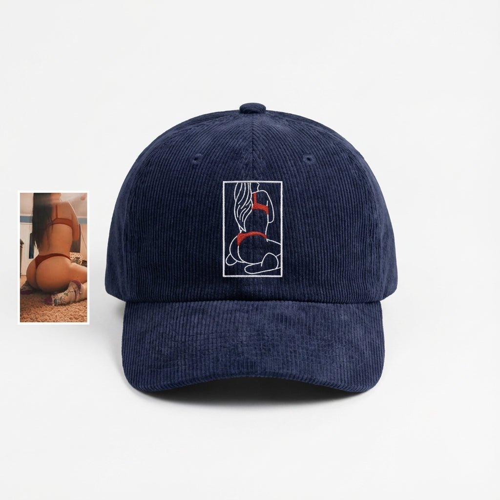 Custom Embroidered Spicy Portrait Hat – Personalized Photo Hat, Valentine Gift for Boyfriend