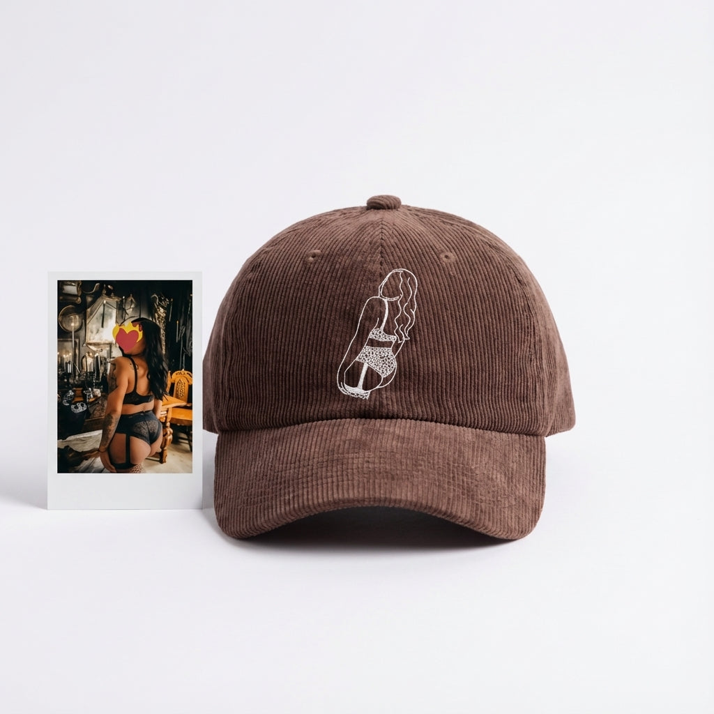 Custom Embroidered Spicy Portrait Hat – Personalized Photo Hat, Valentine Gift for Boyfriend