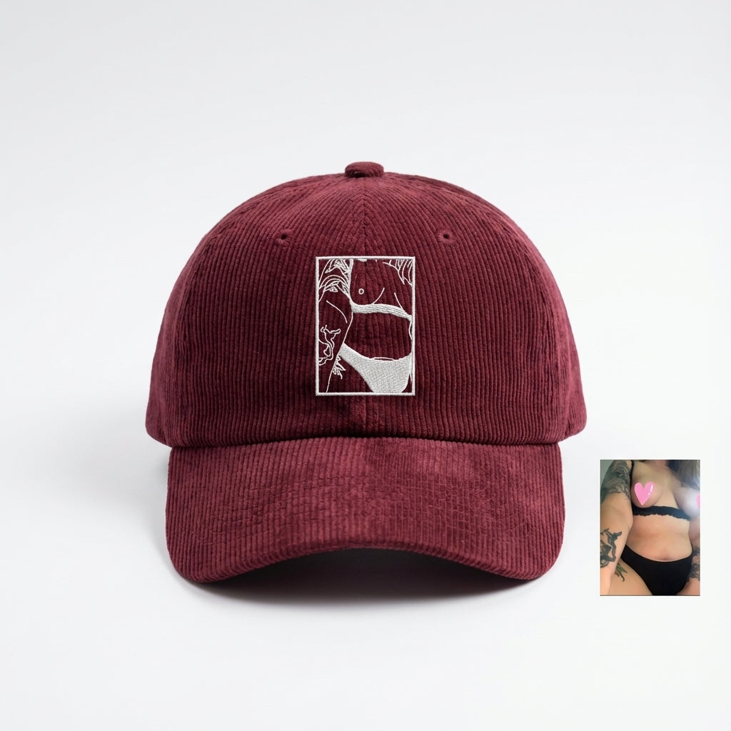 Custom Embroidered Spicy Portrait Hat – Personalized Photo Hat, Valentine Gift for Boyfriend