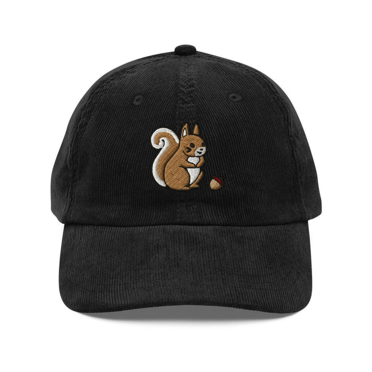 Custom Embroidered Squirrel with Precious Acorn Hat