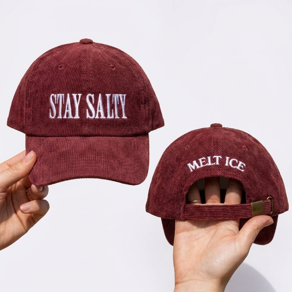 Custom Embroidered Stay Salty Melt ICE Hat - Human Rights Activist Cap
