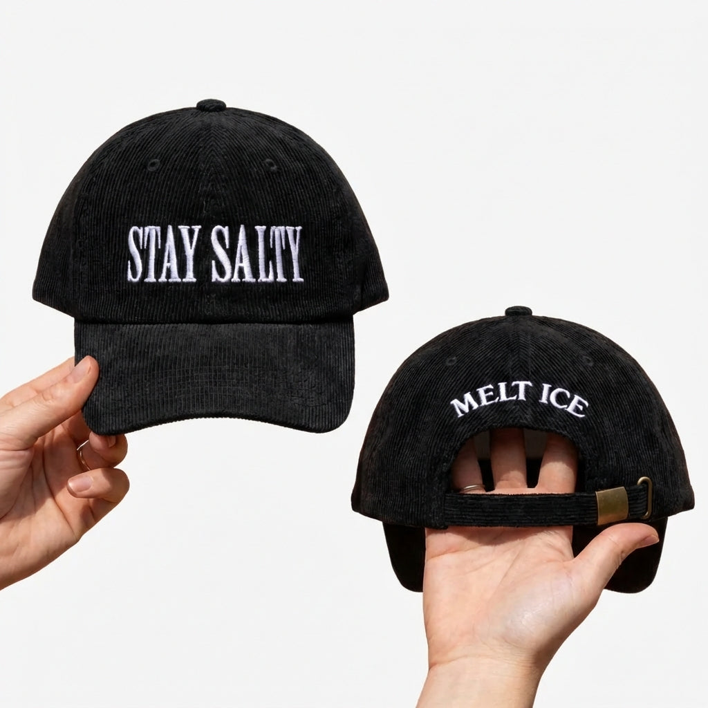Custom Embroidered Stay Salty Melt ICE Hat - Human Rights Activist Cap