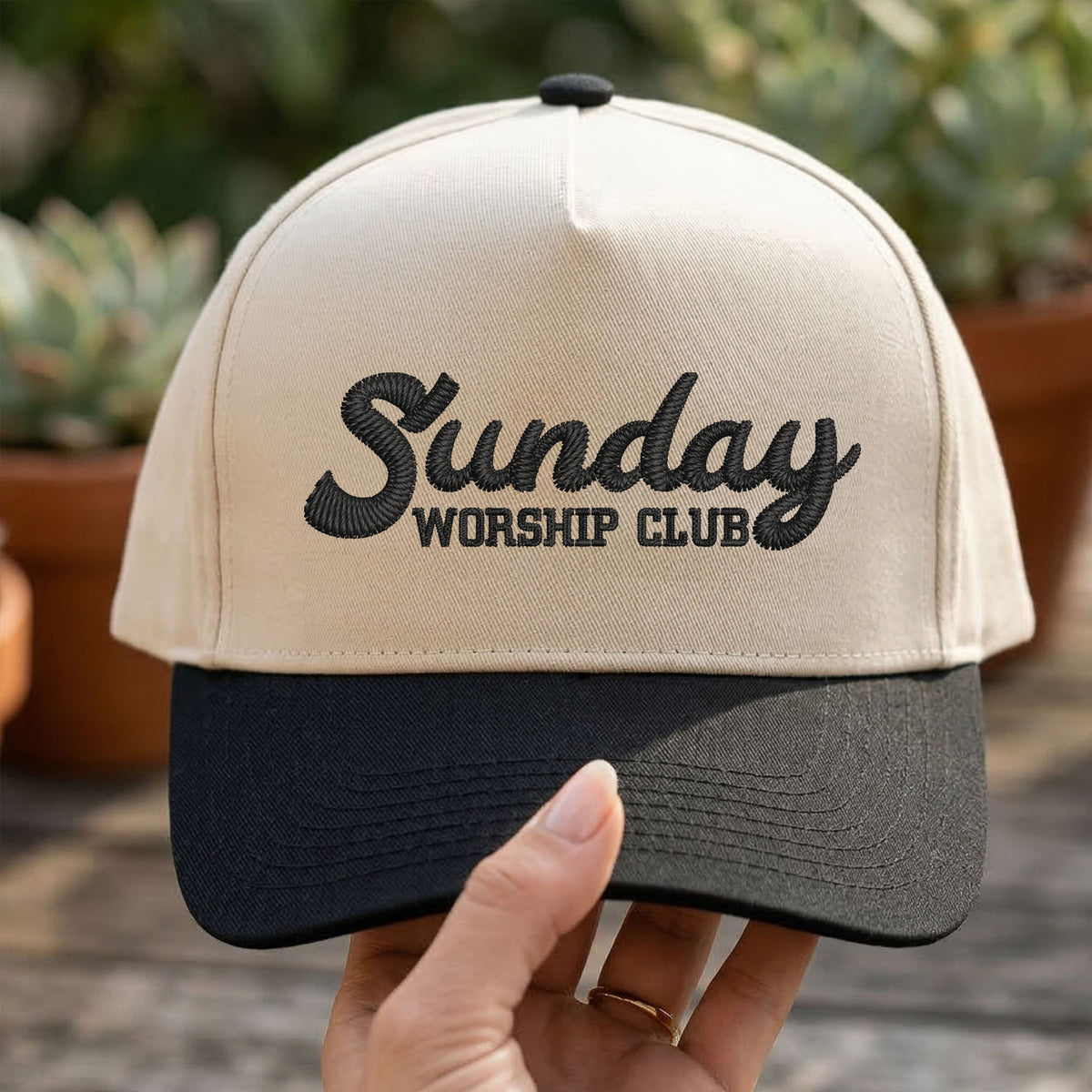 Custom Embroidered Sunday Worship Club Snapback Hat