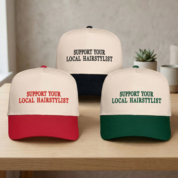 Custom Embroidered Support Your Local Hairstylist Snapback Hat