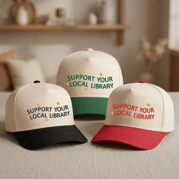 Custom Embroidered Support Your Local Library Snapback Hat