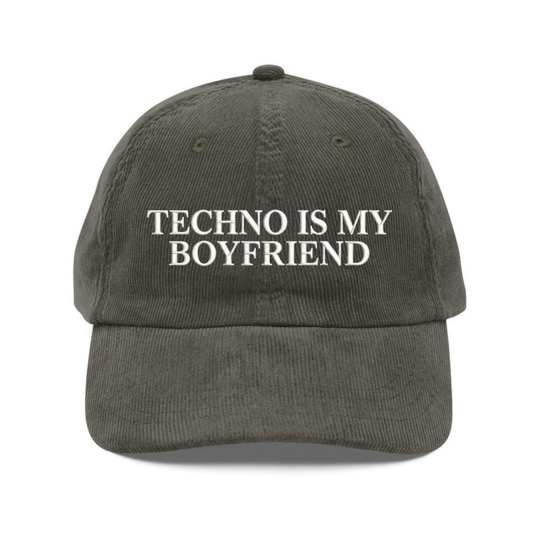 Custom Embroidered Techno Is My Boyfriend Hat - Rave EDM Dad Cap