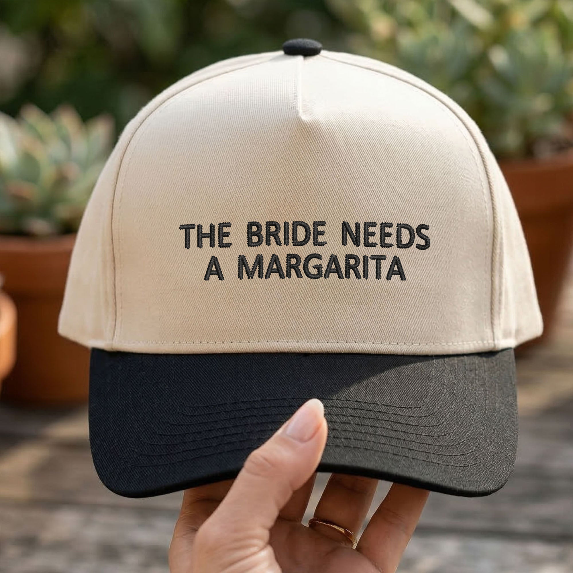 Custom Embroidered The Bride Needs A Margarita Snapback Hat