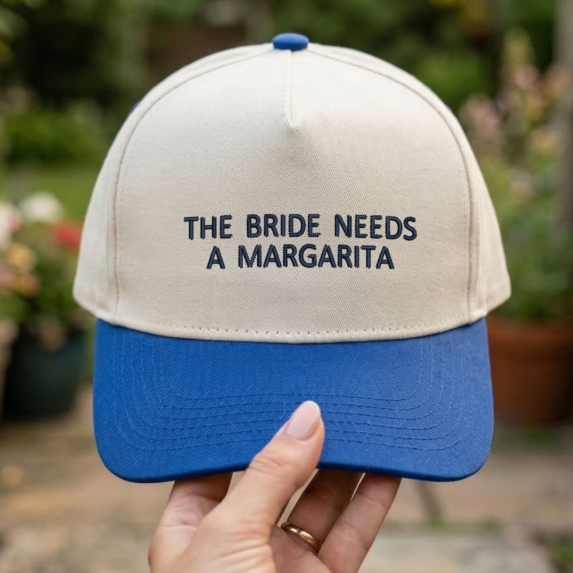 Custom Embroidered The Bride Needs A Margarita Snapback Hat