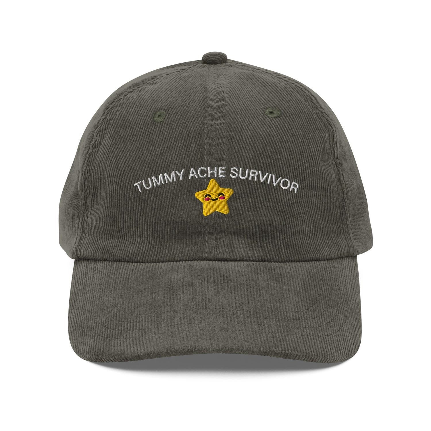 Custom Embroidered The Tummy Ache Survivor Needs a Corduroy Meme Hat