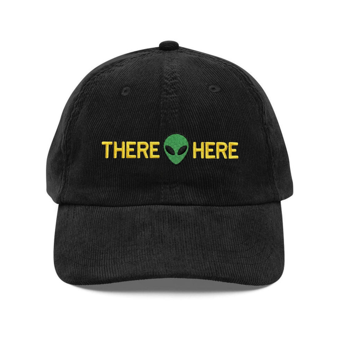 Custom Embroidered They’re Here Alien Hat - UFO Aesthetic Vintage Cap