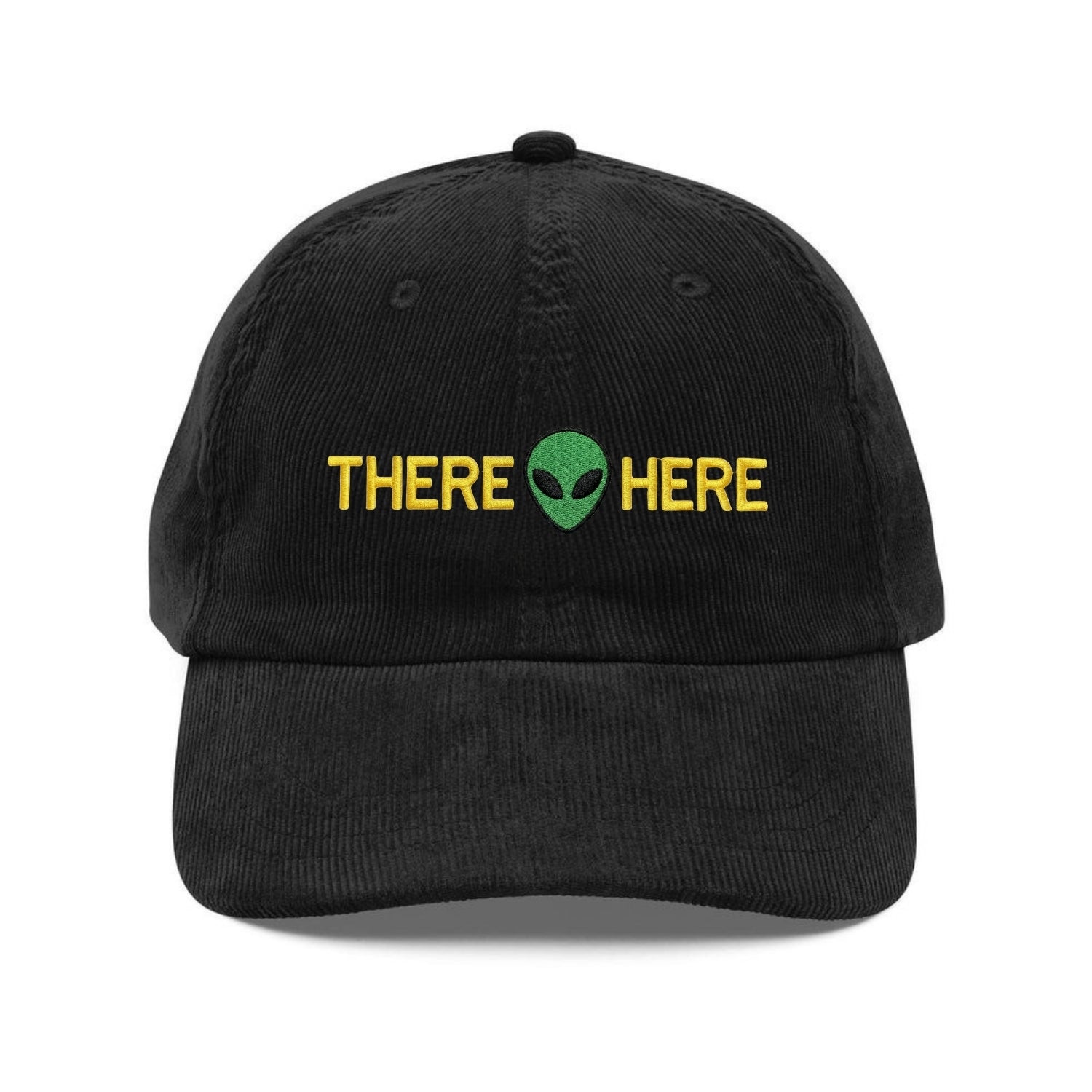 Custom Embroidered They’re Here Alien Hat - UFO Aesthetic Vintage Cap