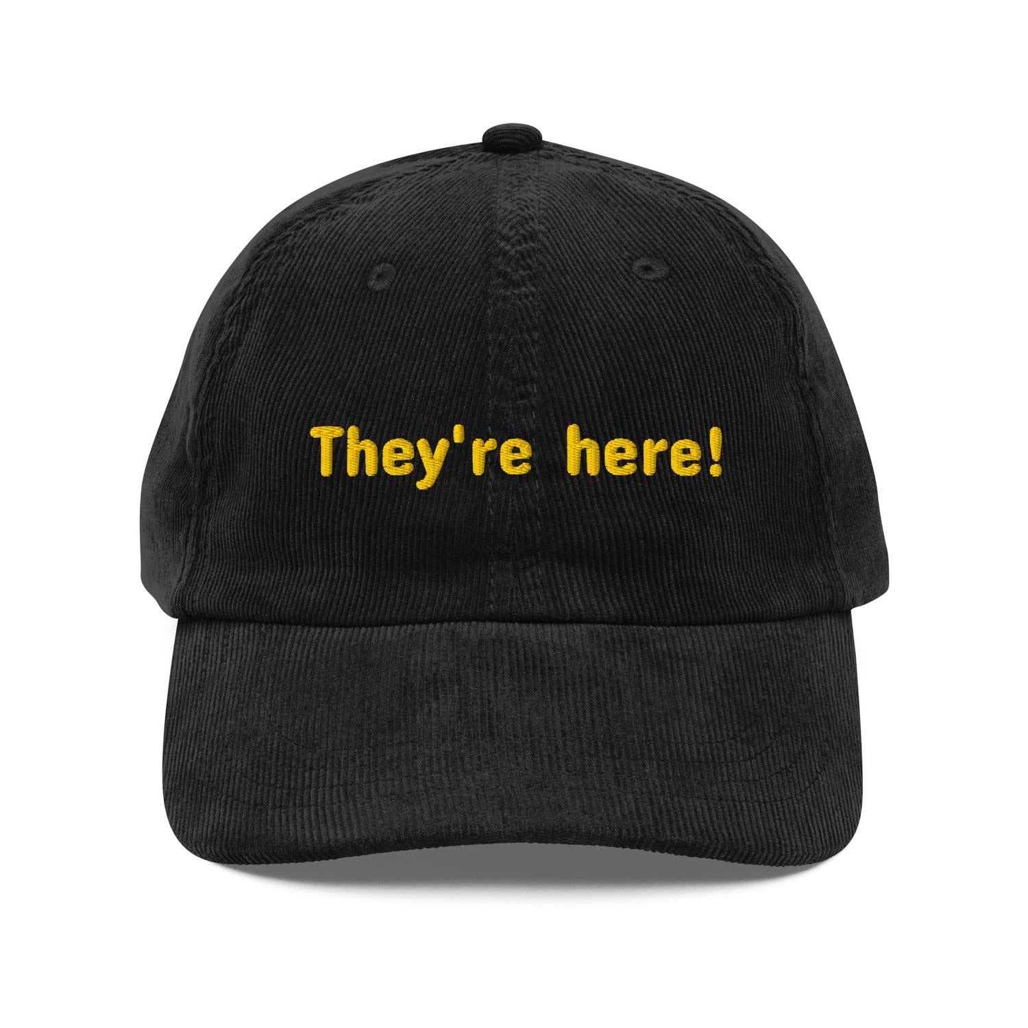 Custom Embroidered They're Here Hat
