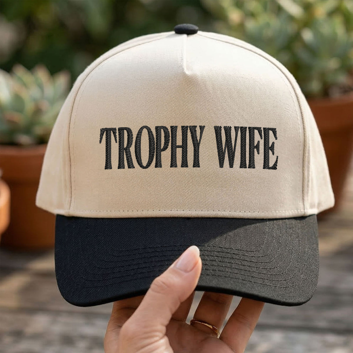 Custom Embroidered Trophy Wife Snapback Hat