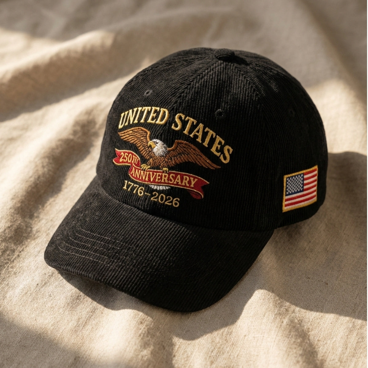 Custom Embroidered United States 250th Anniversary Dad Cap - 1776–2026 Eagle Hat