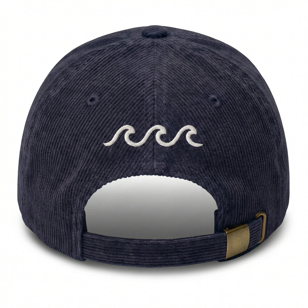 Custom Embroidered Waves Hat - Beach Ocean Surf Nautical Cap