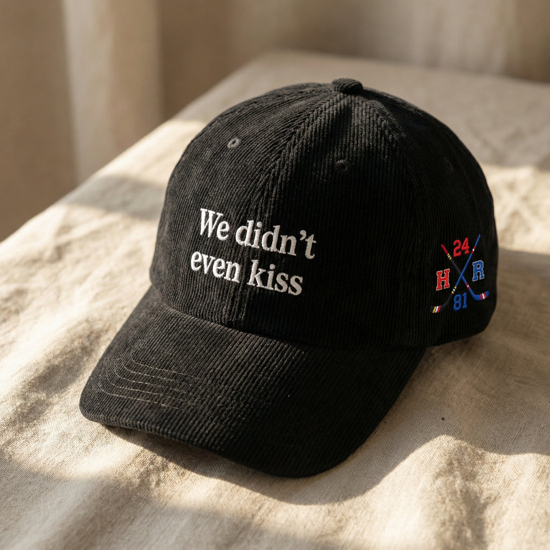 Custom Embroidered We Didn’t Even Kiss Hat - Hockey Romance Fan-Inspired LGBT Cap