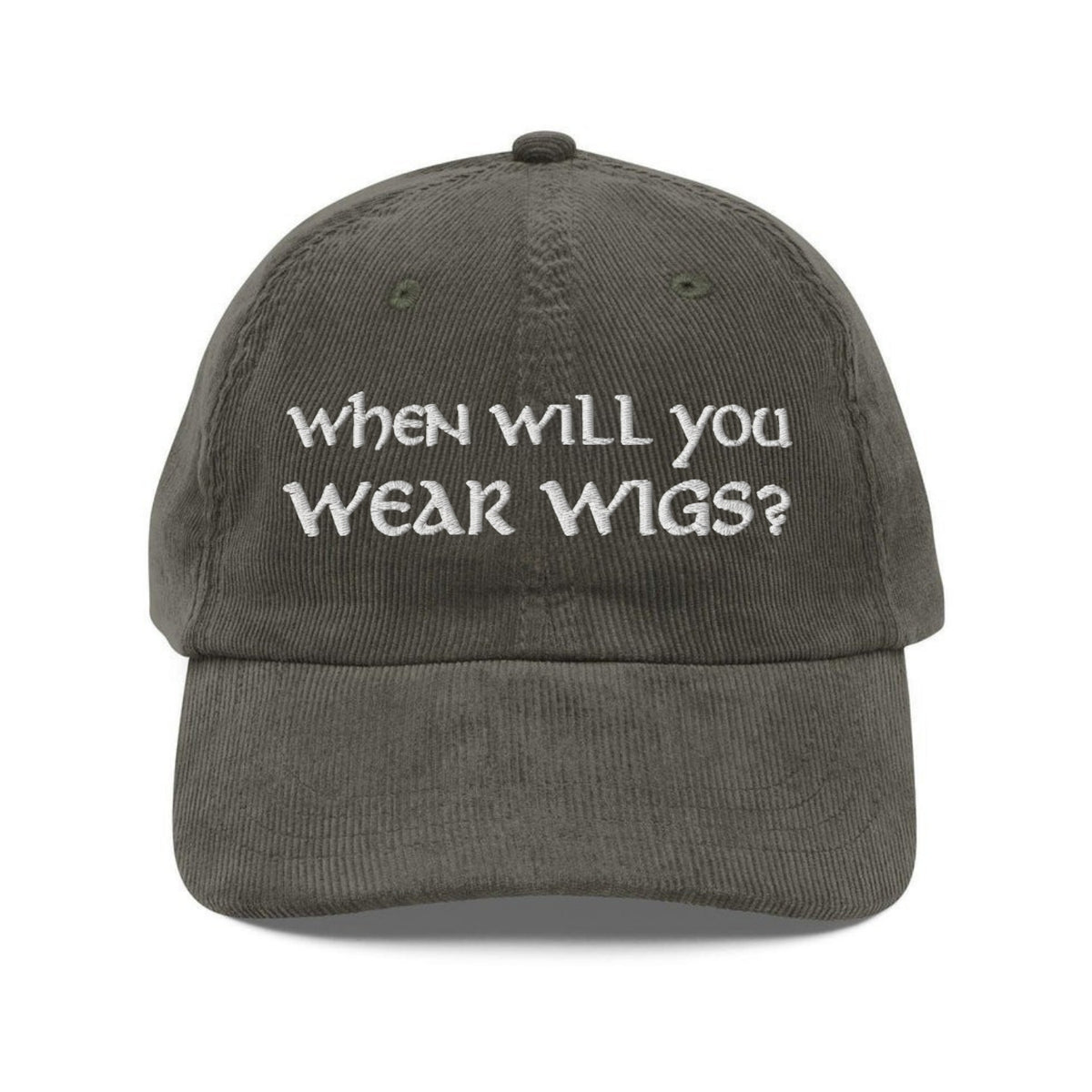 Custom Embroidered When Will You Wear Wigs Elijah Wood Quote Hat