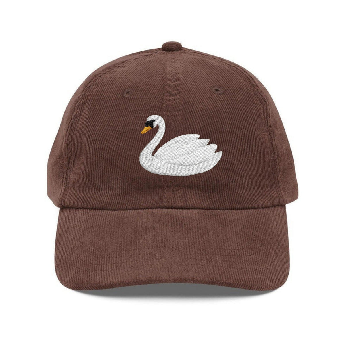 Custom Embroidered White Swan Hat