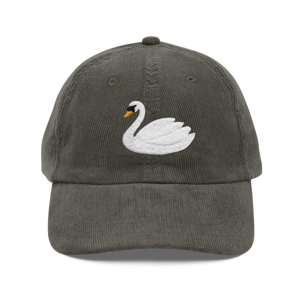 Custom Embroidered White Swan Hat