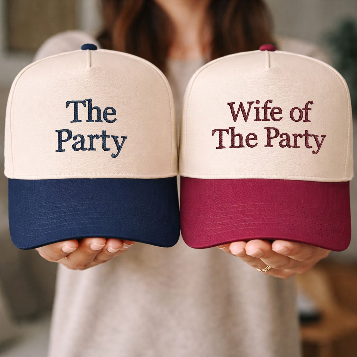 Custom Embroidered Wife of The Party Snapback Hat