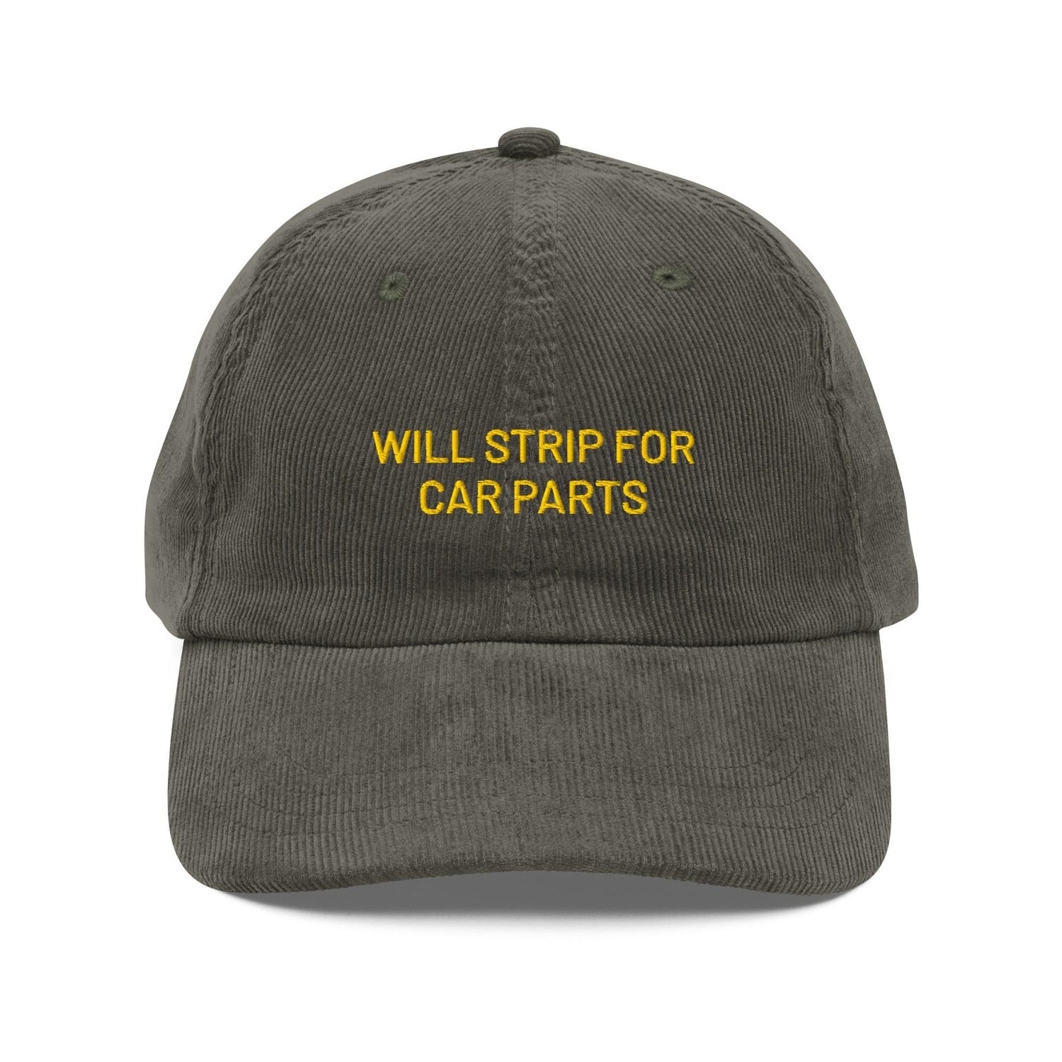 Custom Embroidered Will Strip for Car Parts Hat