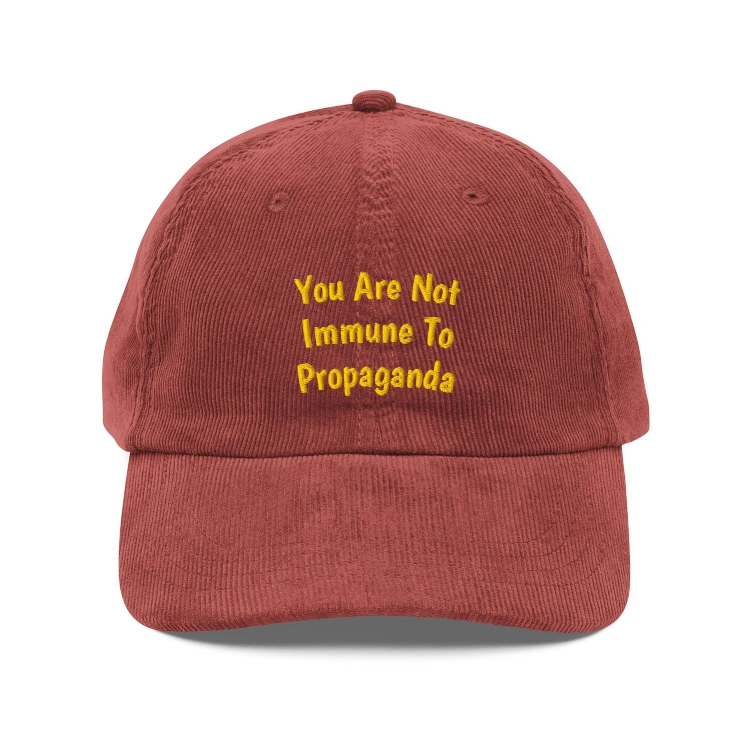 Custom Embroidered You Are Not Immune to Propaganda Hat