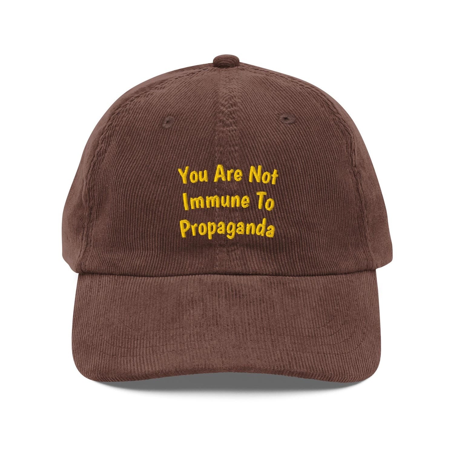 Custom Embroidered You Are Not Immune to Propaganda Hat