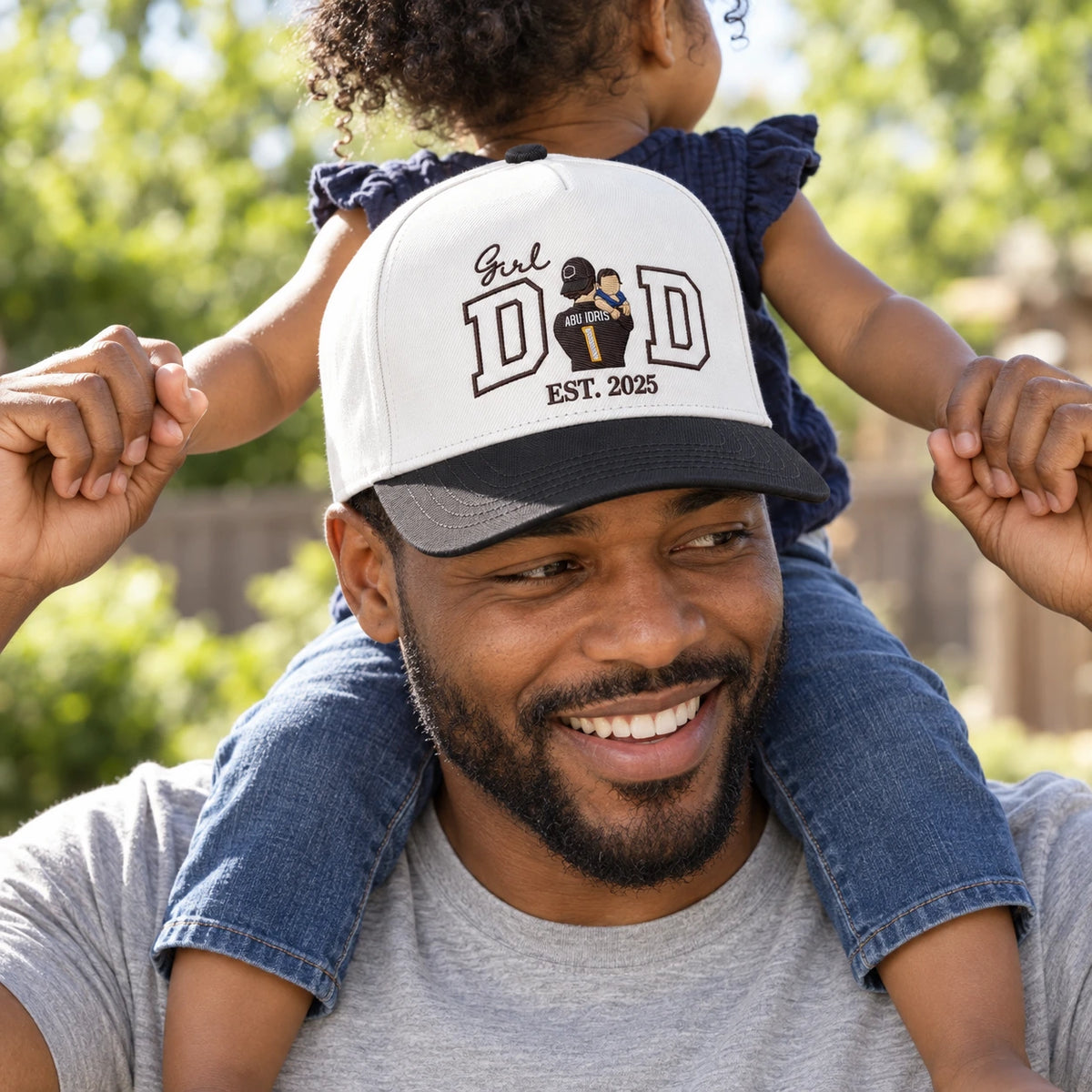 Custom Girl Dad Hat from Your Photo, Embroidered Cap