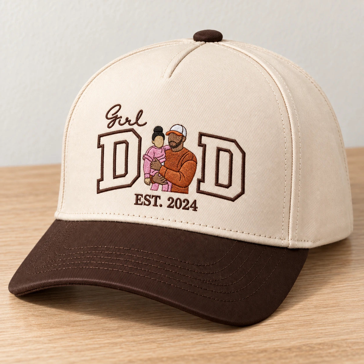 Custom Girl Dad Hat from Your Photo, Embroidered Cap