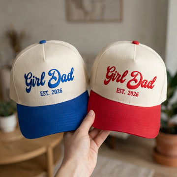 Custom Girl Dad Snapback Hat - Personalized EST Year Snapback Hat