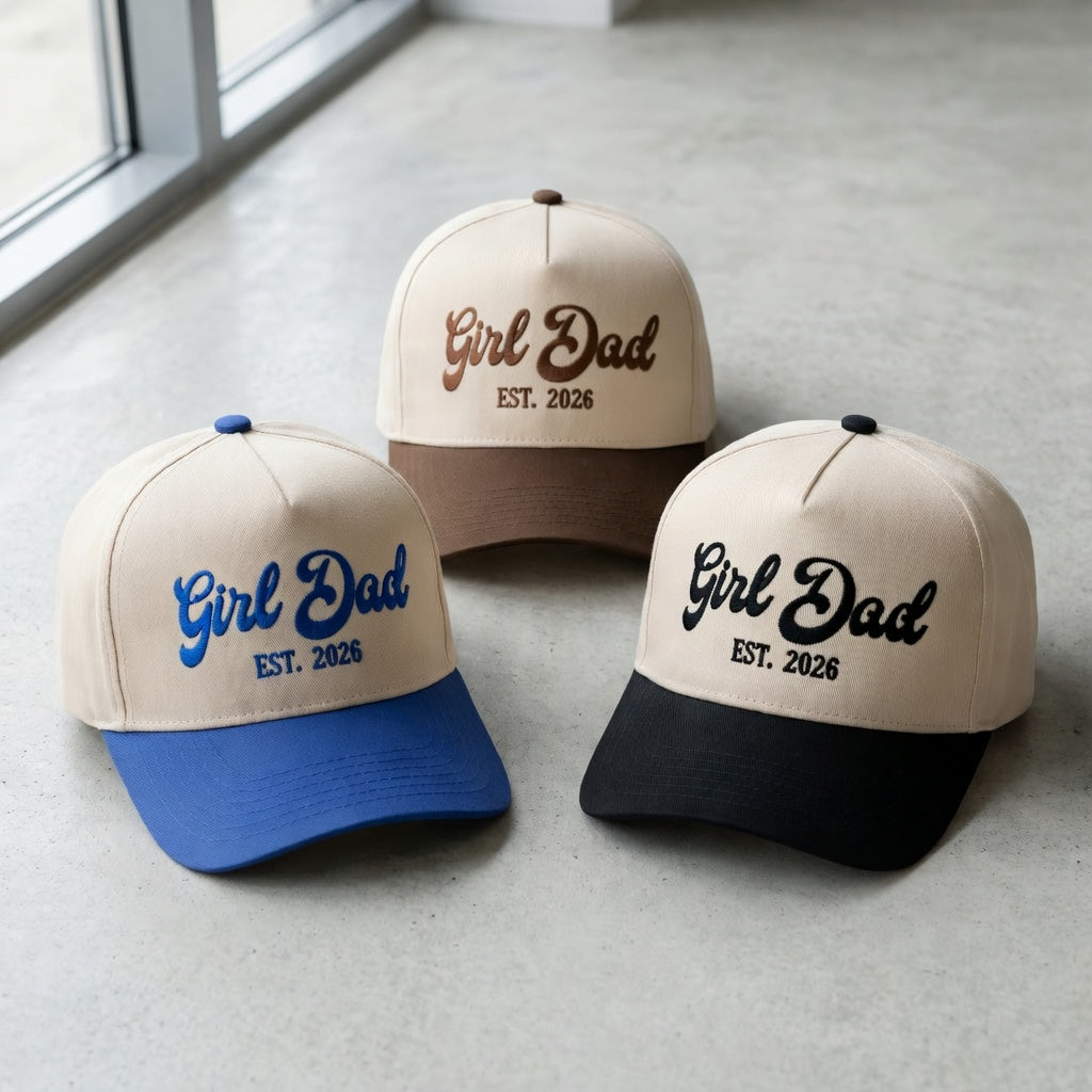 Personalized Dad Snapback Hat - Custom EST Year Embroidered Snapback Hat