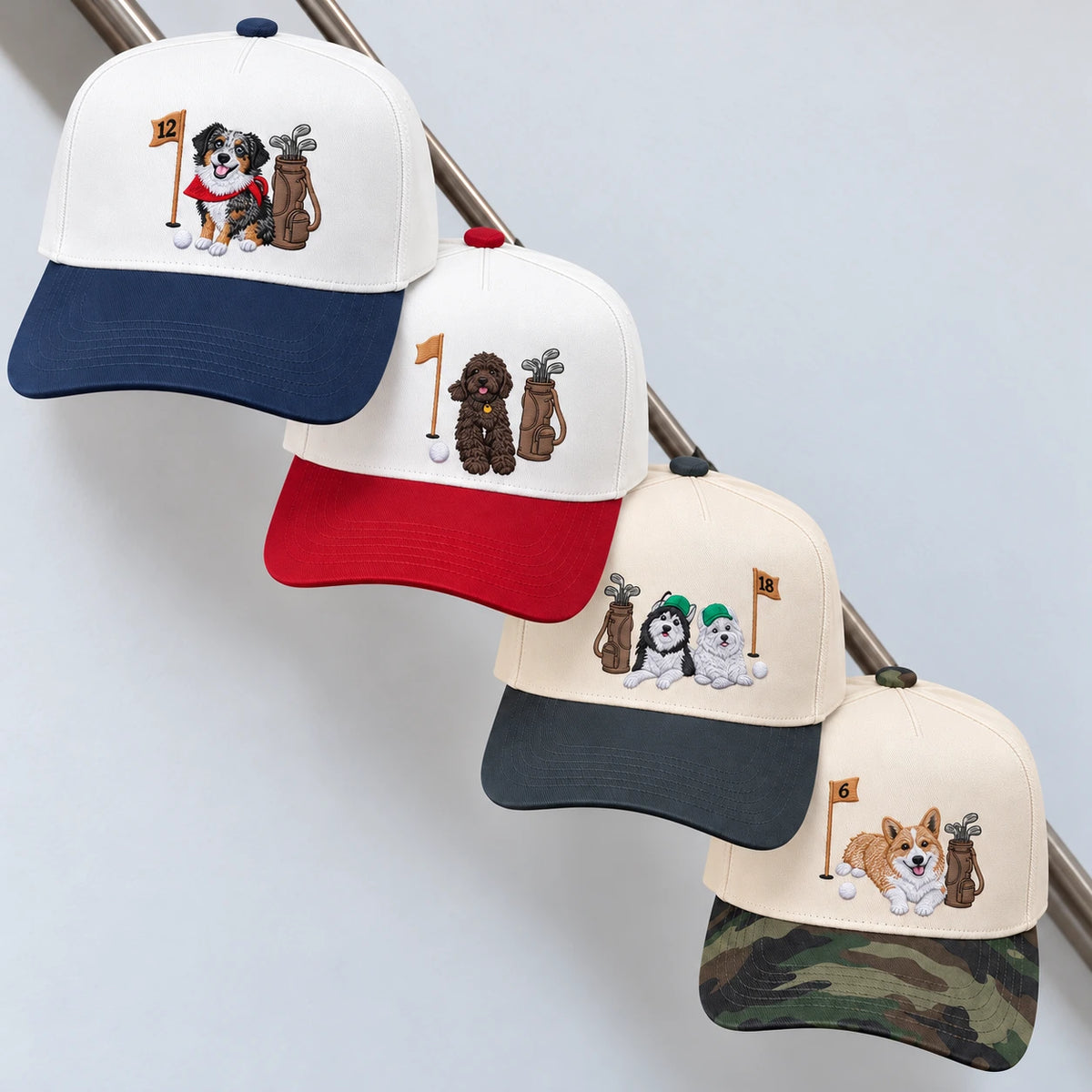 Custom Dog Hat With Photo, Embroidered Golf Snapback