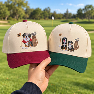 Custom Dog Hat With Photo, Embroidered Golf Snapback