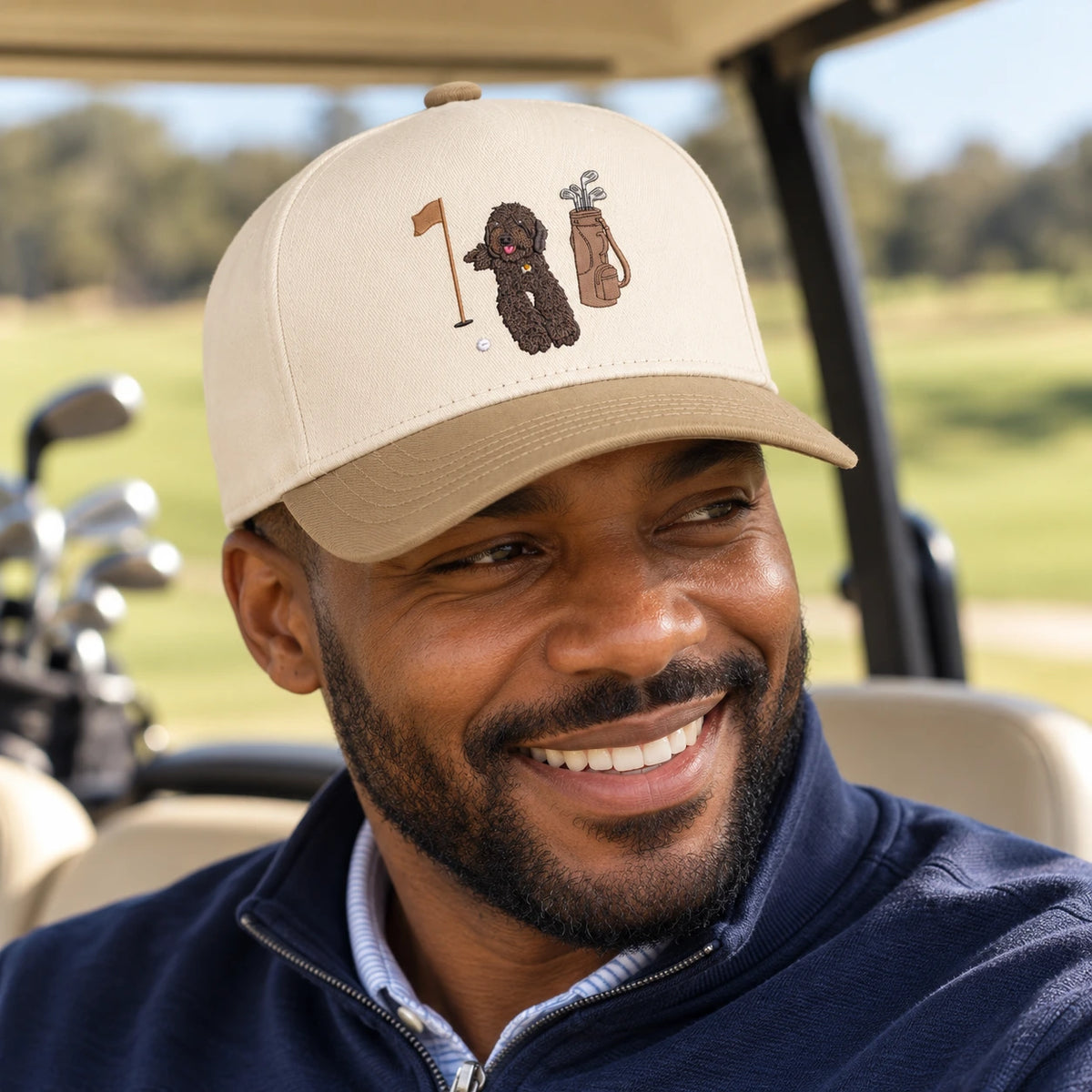 Custom Dog Hat With Photo, Embroidered Golf Snapback