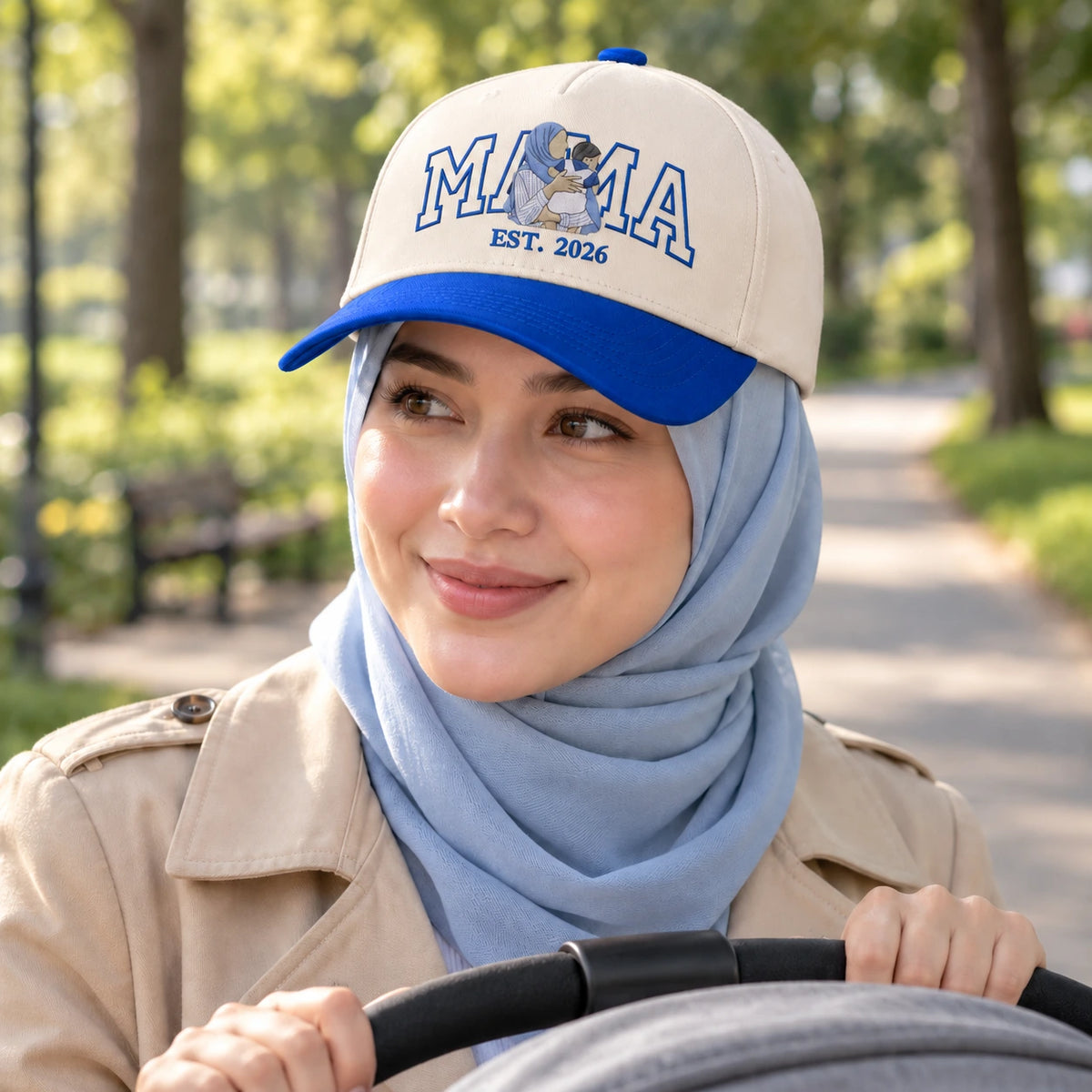 Custom Mama Hat with Picture, Embroidered Photo Snapback