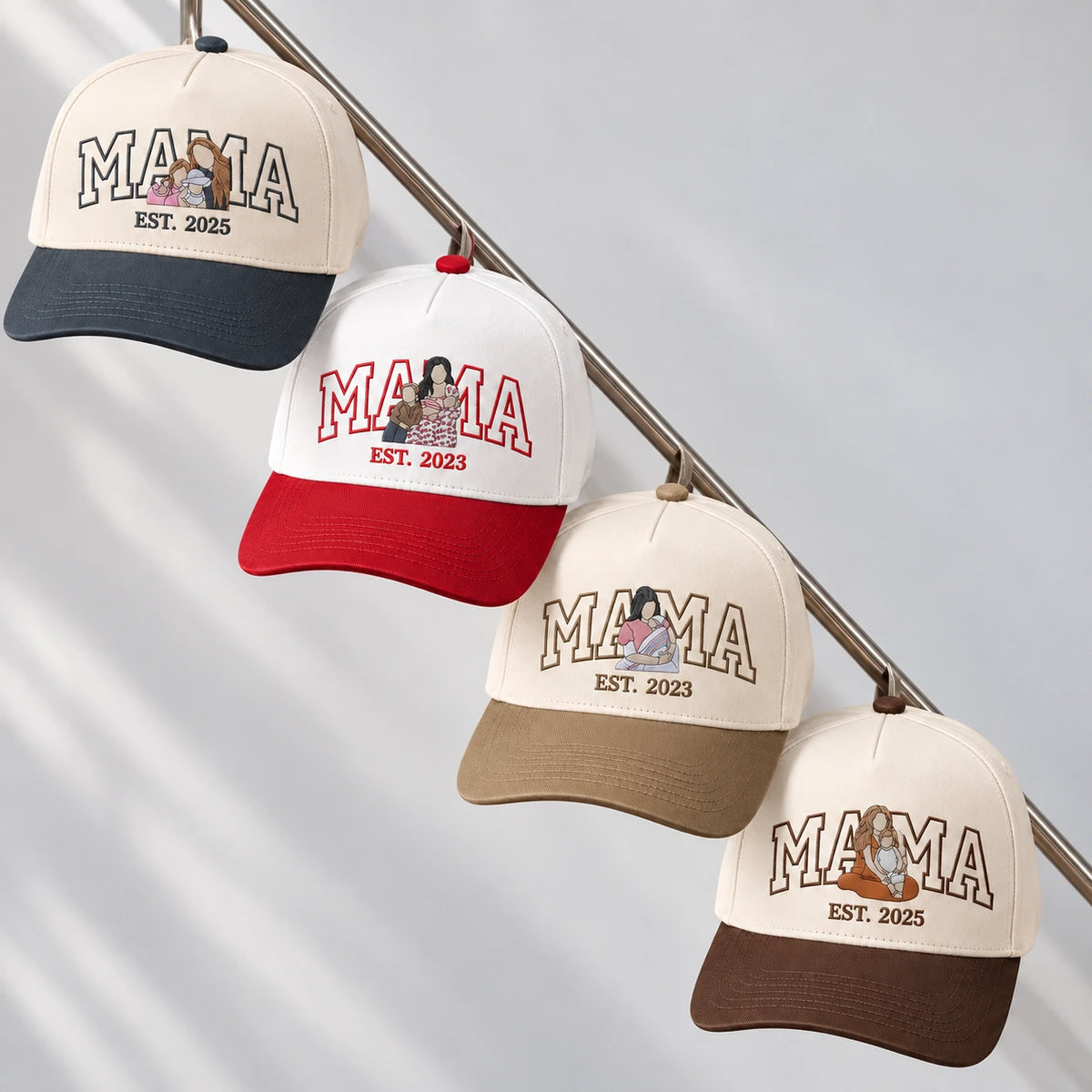 Custom Mama Hat with Picture, Embroidered Photo Snapback