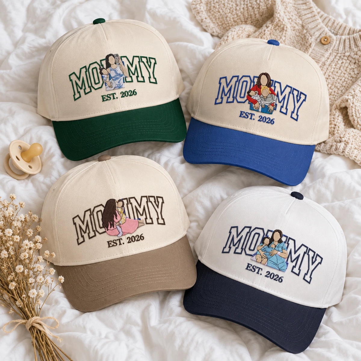 Custom Mommy Hat from Photo, Embroidered Snapback