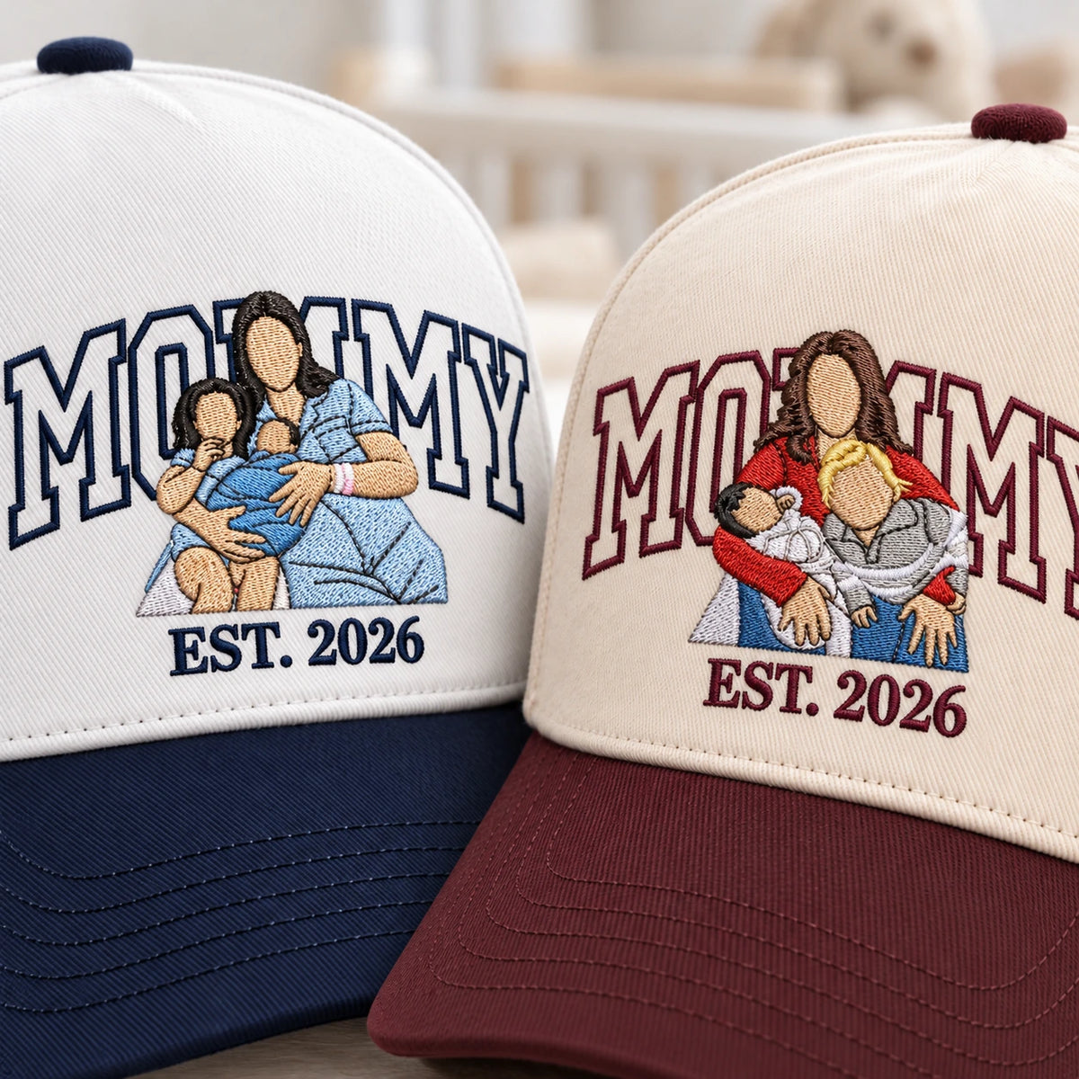 Custom Mommy Hat from Photo, Embroidered Snapback