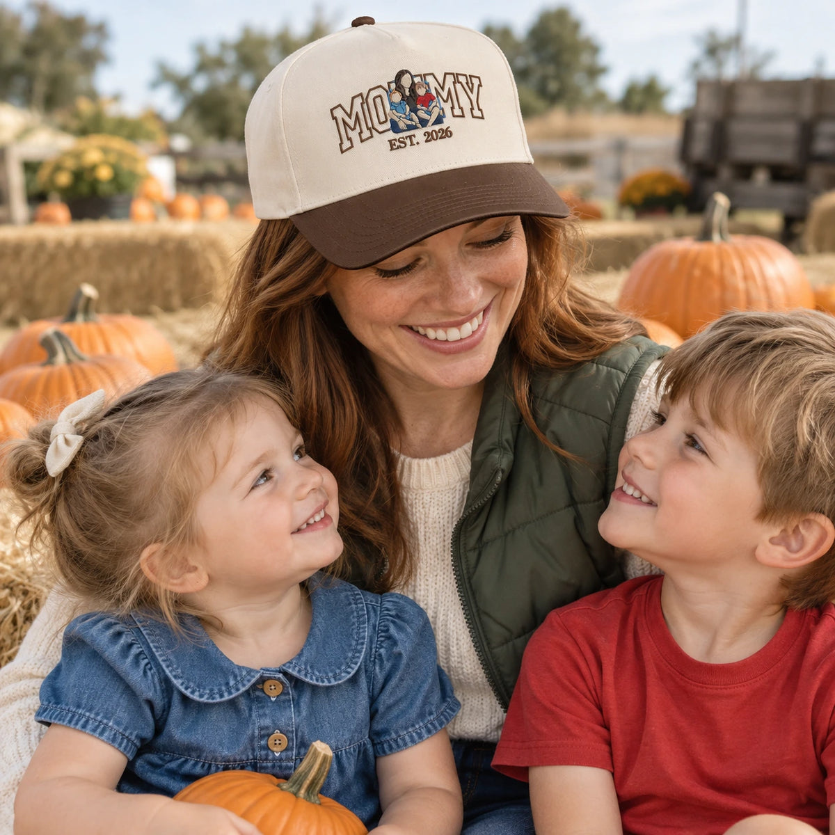 Custom Mommy Hat from Photo, Embroidered Snapback