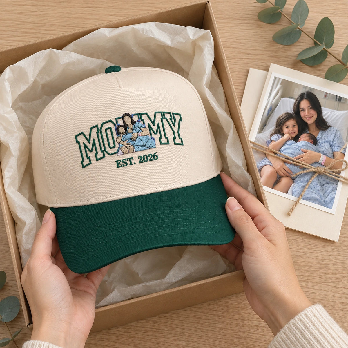 Custom Mommy Hat from Photo, Embroidered Snapback