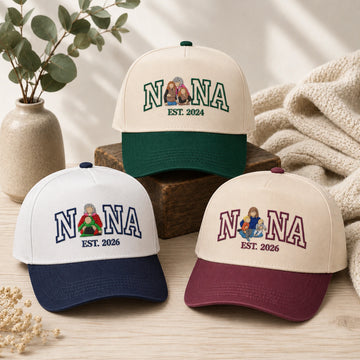 Custom Nana Hat with Photo, Embroidered Portrait Snapback