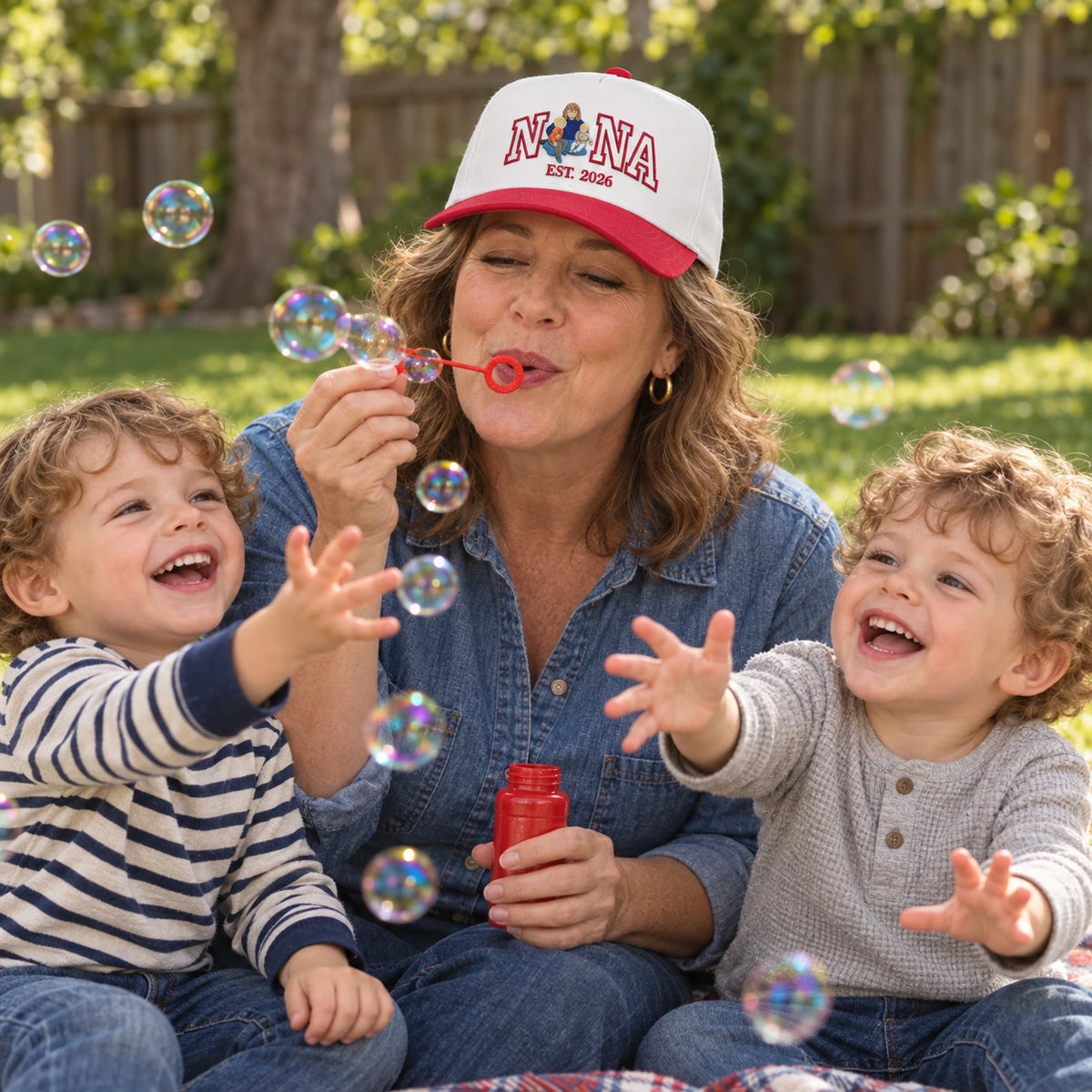 Custom Nana Hat with Photo, Embroidered Portrait Snapback