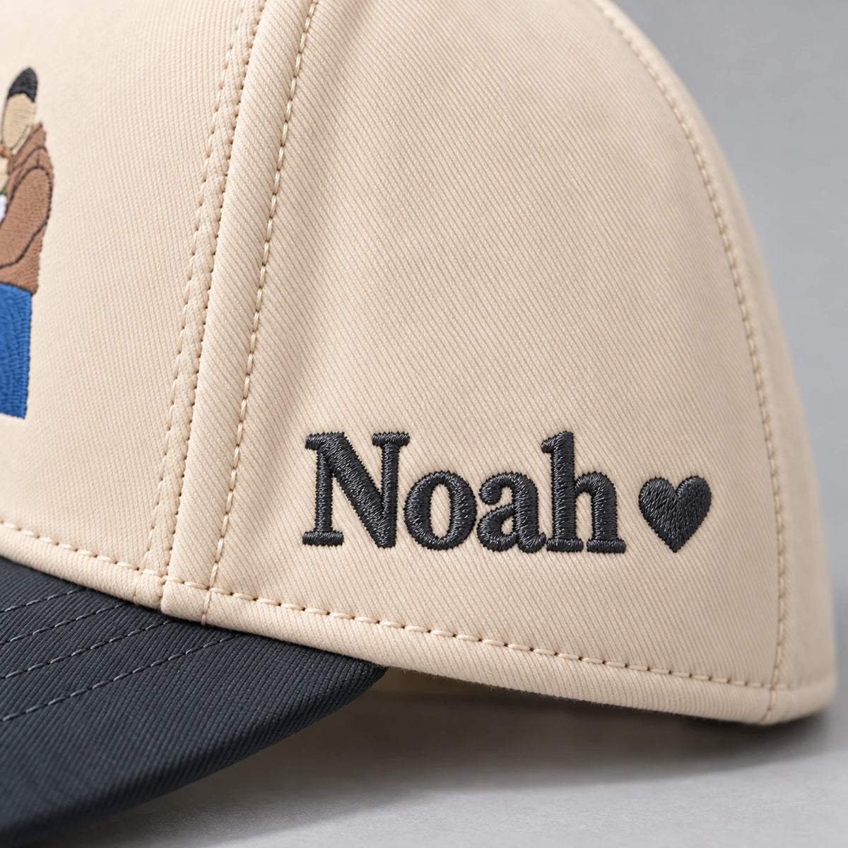 Custom Photo Hat, Family Portrait Embroidered Snapback