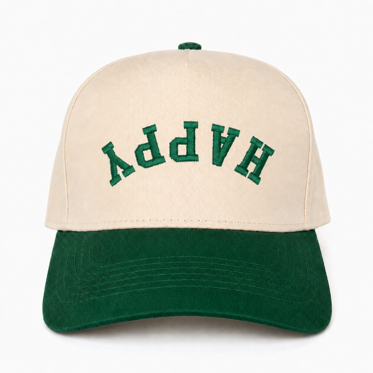 Custom Upside Down Text Embroidered Snapback Hat