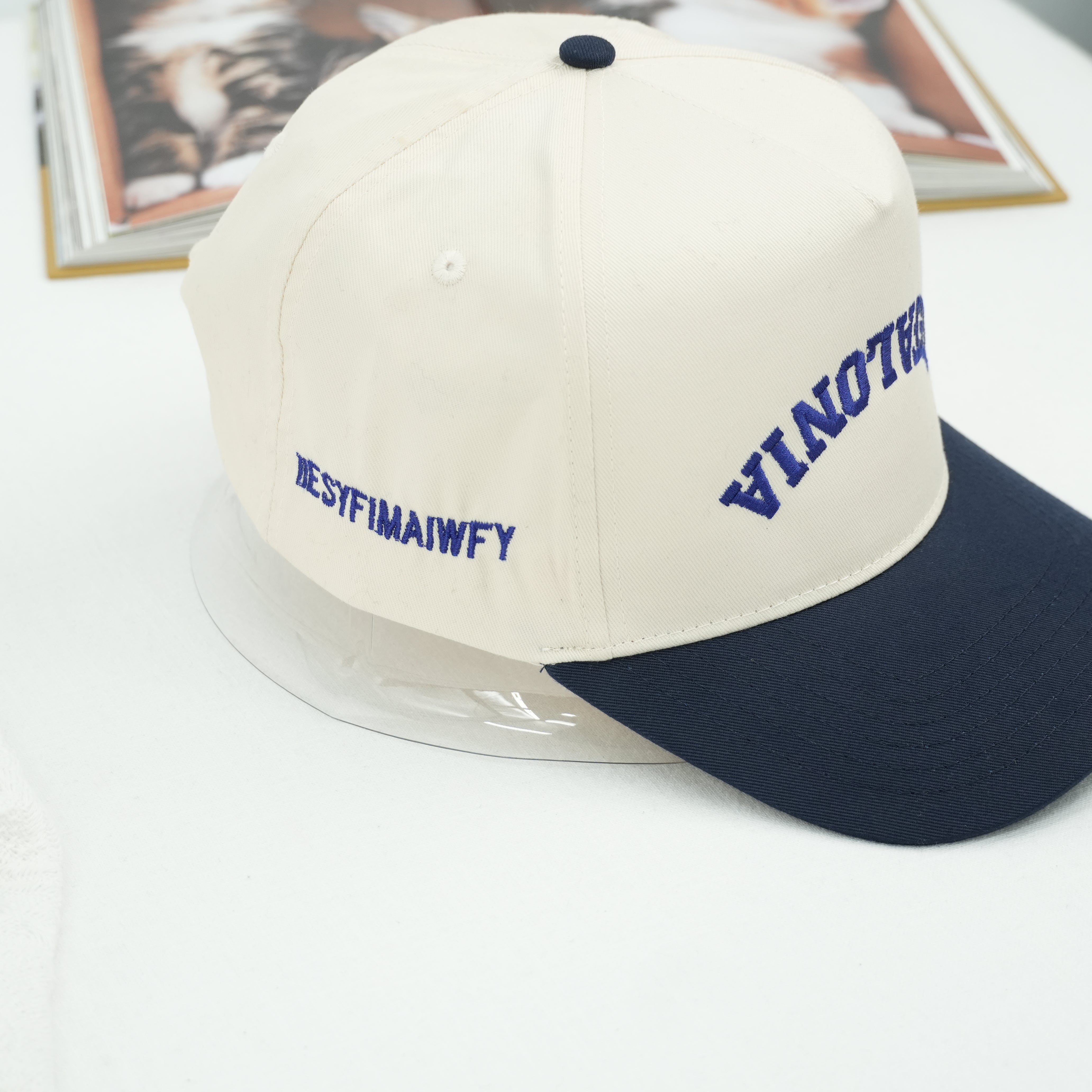 Custom Embroidered Snapback Hat – Upside Down Text Cap