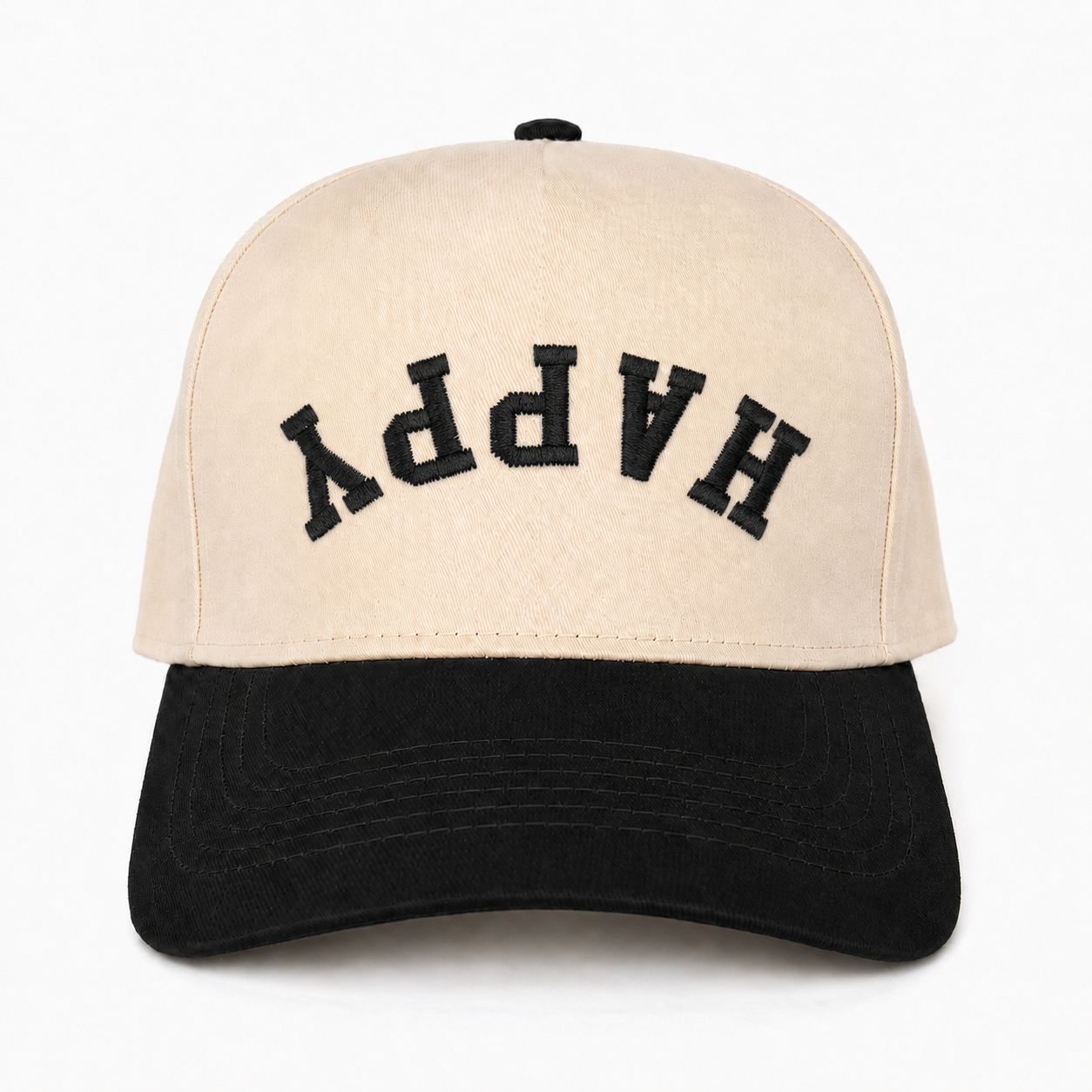 Custom Upside Down Text Embroidered Snapback Hat
