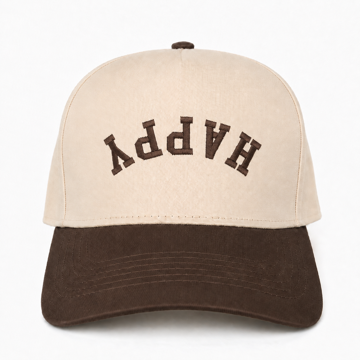 Custom Upside Down Text Embroidered Snapback Hat